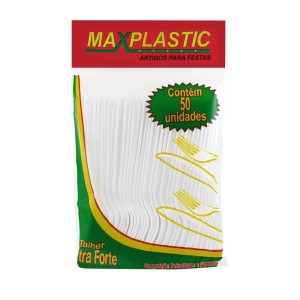 GARFO PARA REFEICAO C/50 BRANCO MAXPLASTIC