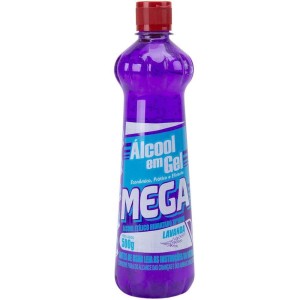 ALCOOL EM GEL 70 LAVANDA MEGA 500 G