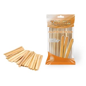 PALITO P/ SORVETE PONTA REDONDA C/ 100 UND TALGE