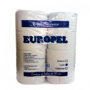 PAPEL HIGIÊNICO ROLÃO LUXO EUROPEL 8 X 300