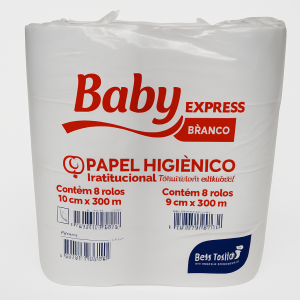 PAPEL HIGIENICO BABY BRANCO 8 X 300 MTS